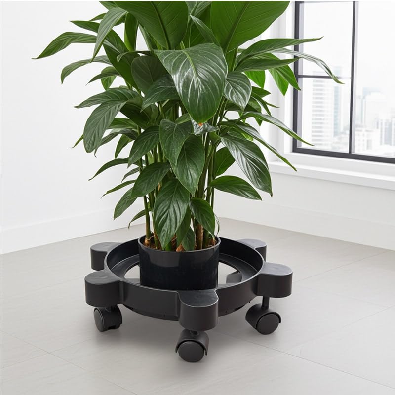 TCD Parts 5 Gallon Black Plastic Bucket Dolly with 6 Swivel Casters â€“ Heavy Duty No-Tip No-Spill Rolling Base for Pails, Paint, Car Wash, and Shop Use â€“ Stable 360Â° Mobility, 75 lb Capacity - Image 4